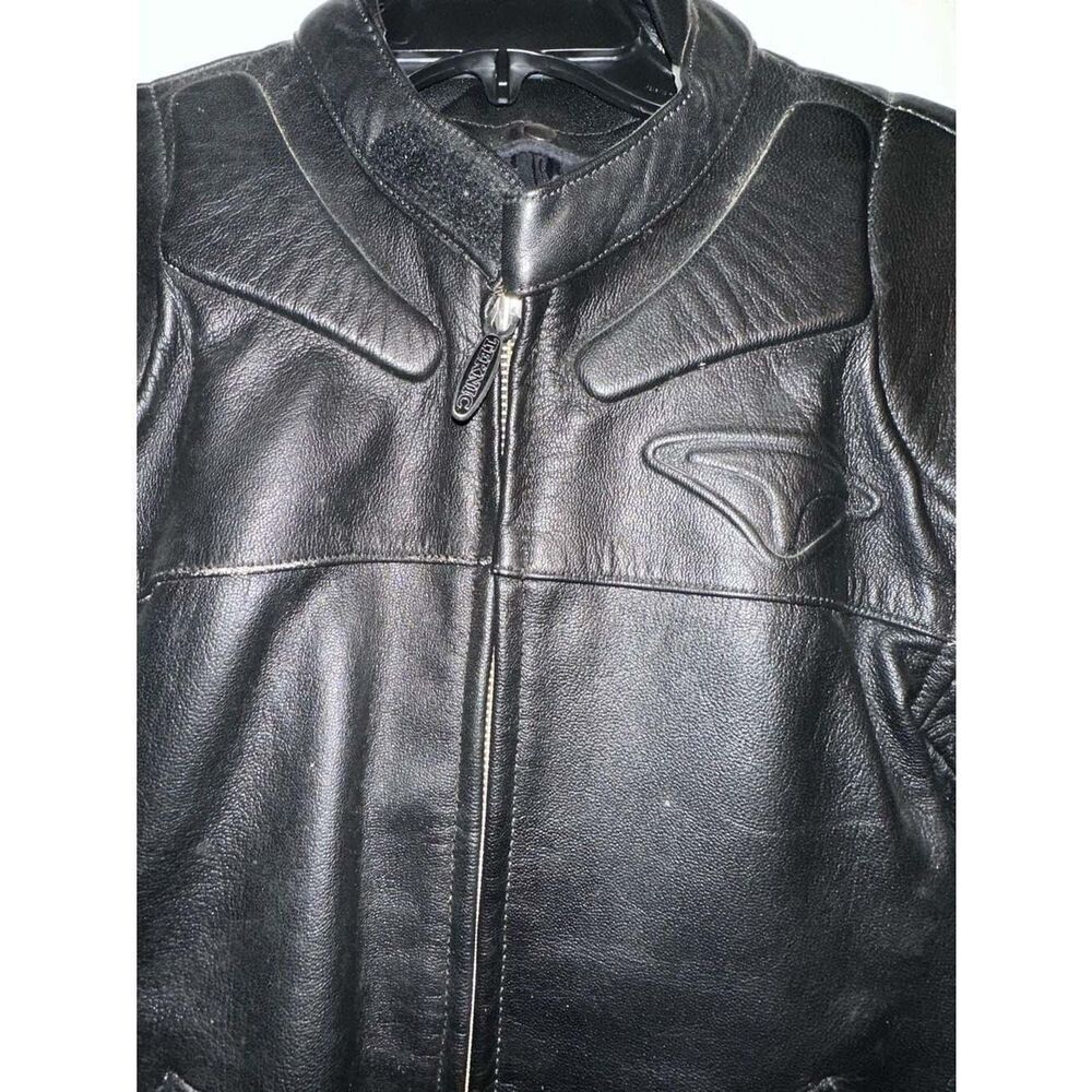 Teknic Leather Armored Motorcycle Jacket Removable Liner Size 40/50 Medium